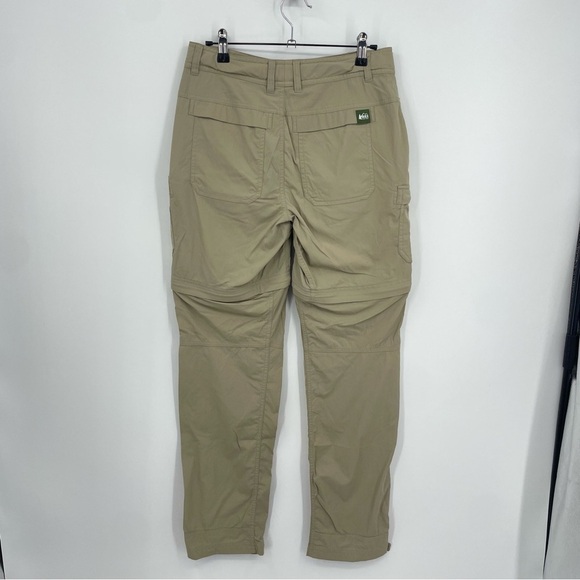 REI Co-Op Convertible Relaxed Fit Pants Sz 4 beige cream gorpcore - Picture 4 of 10